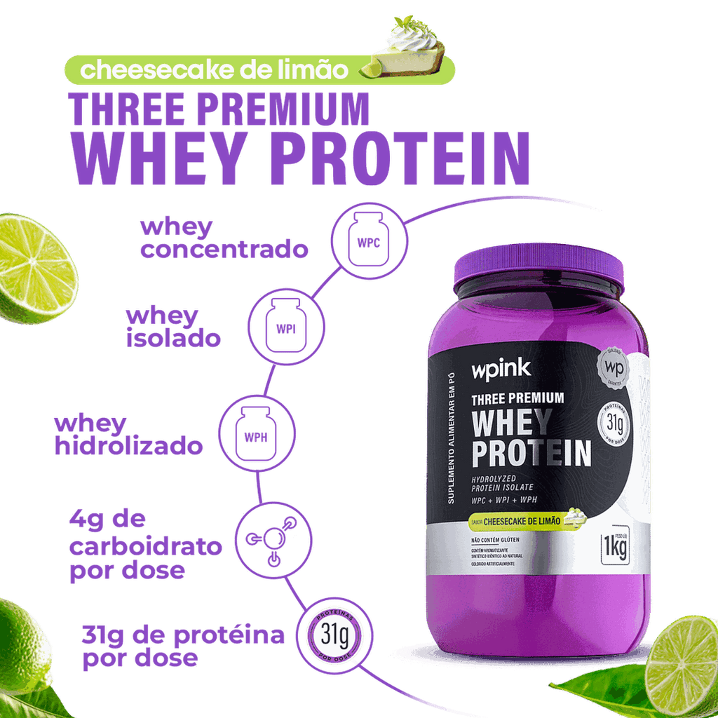 Whey protein cheesecake de limão 3W - (1kg)