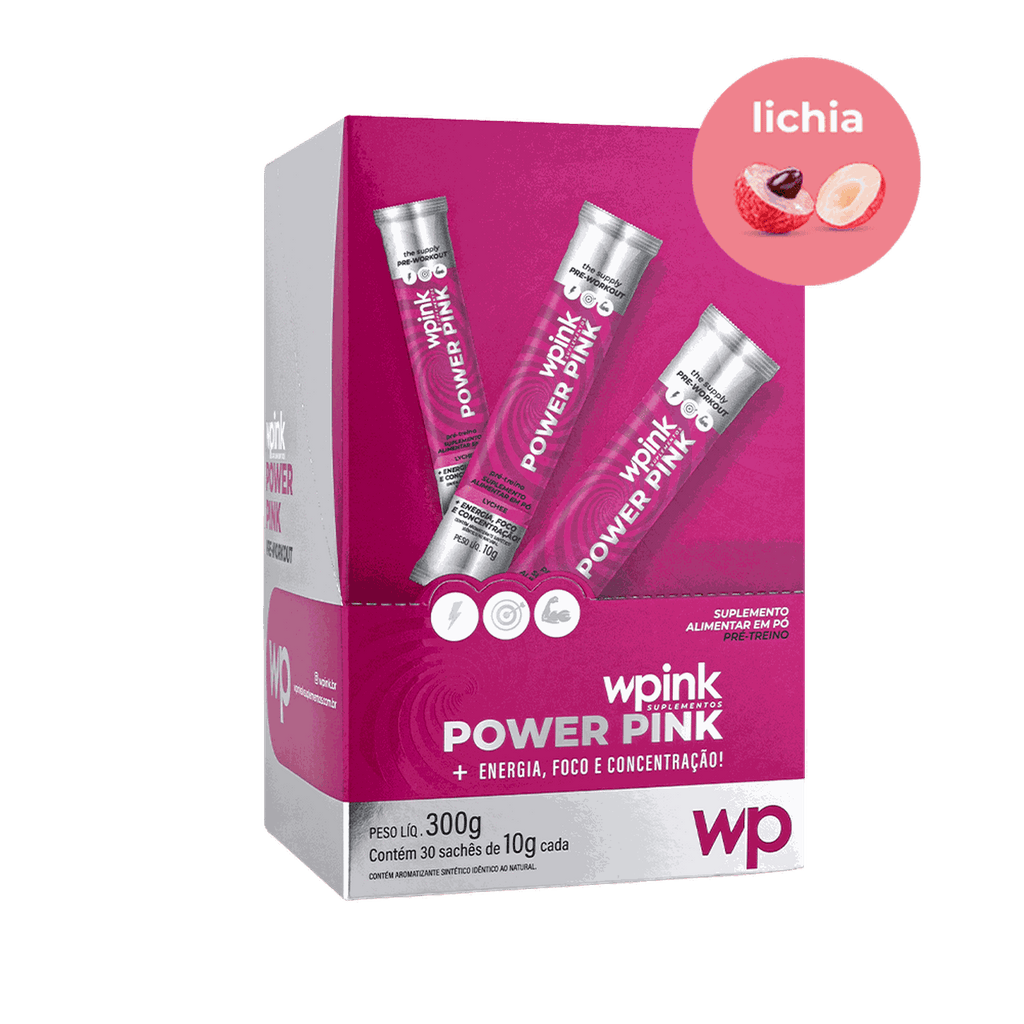 Power pink de lichia - pré-treino