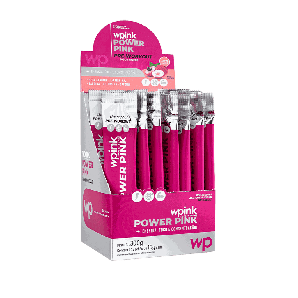 Power pink de lichia - pré-treino