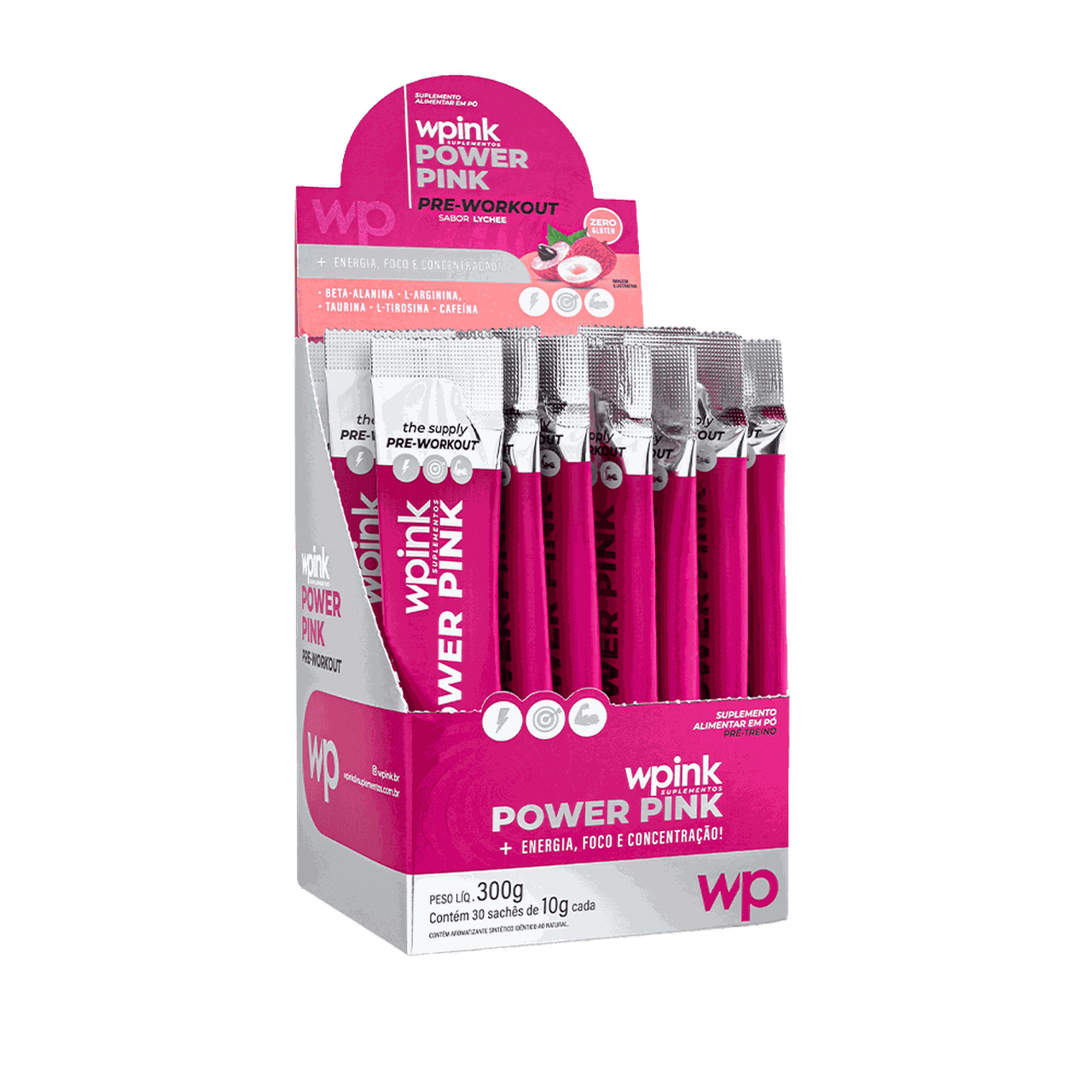 Power pink de lichia - pré-treino